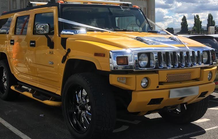 yellow hummer limo